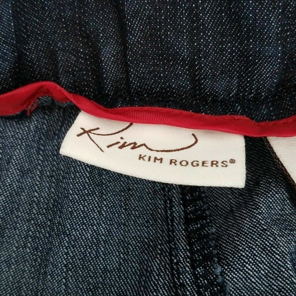 Kim Rogers Womens Straight Jeans Blue Stretch Pockets Mid Rise Denim 6 - Picture 4 of 11